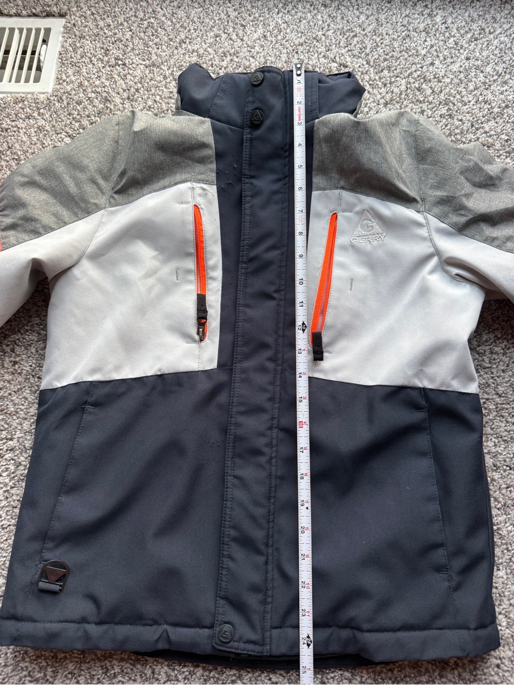 Gerry  Kids Colorblock Raincoat in Black, Gray & Orange